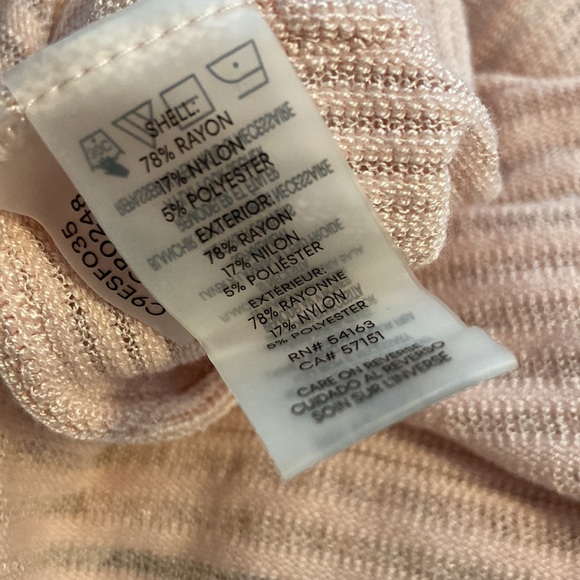 Calvin Klein sheer open front Cardigan blush - Picture 9 of 9